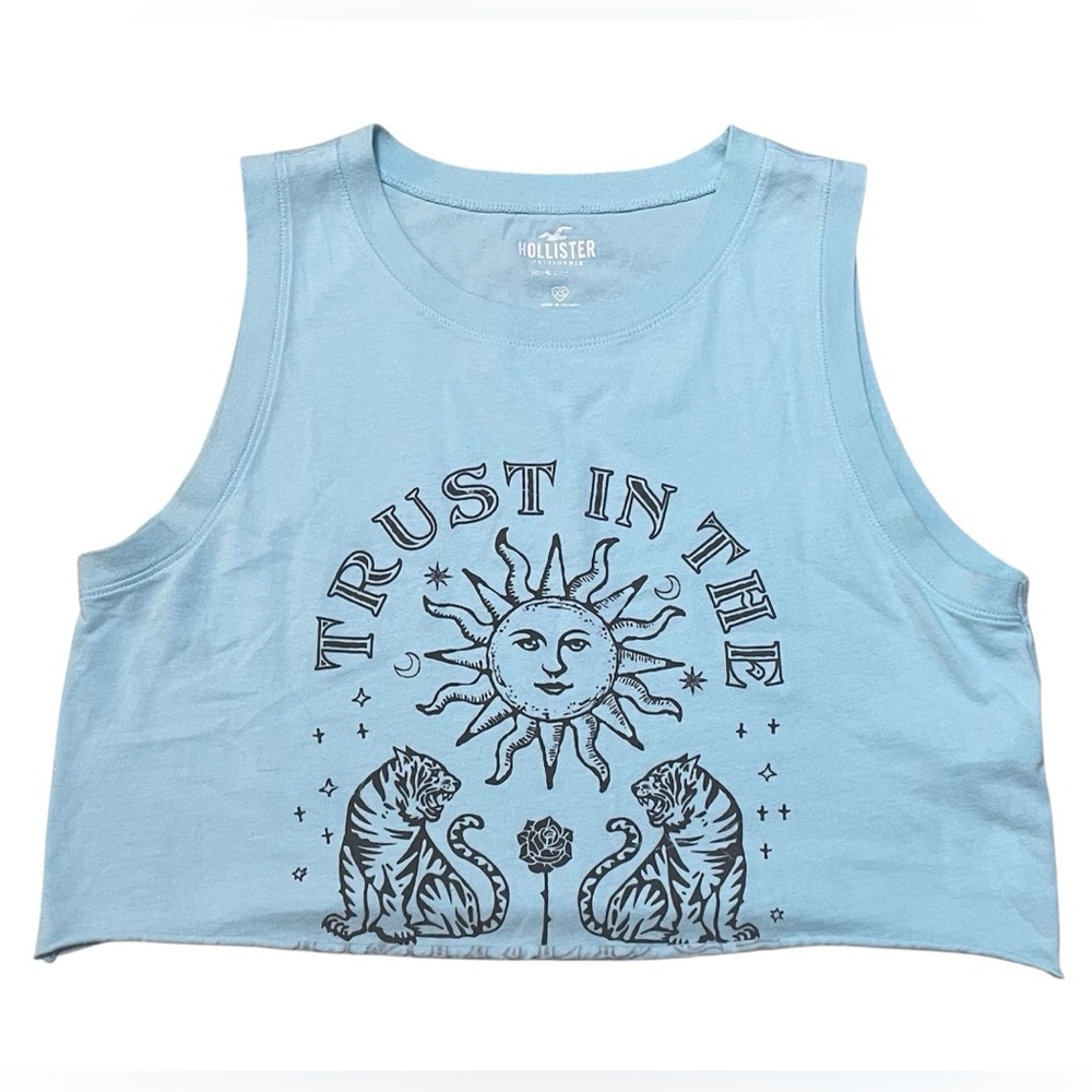 💖 5 for $25 💖 Hollister Cropped Graphic Tank Top, Size XS